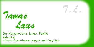 tamas laus business card